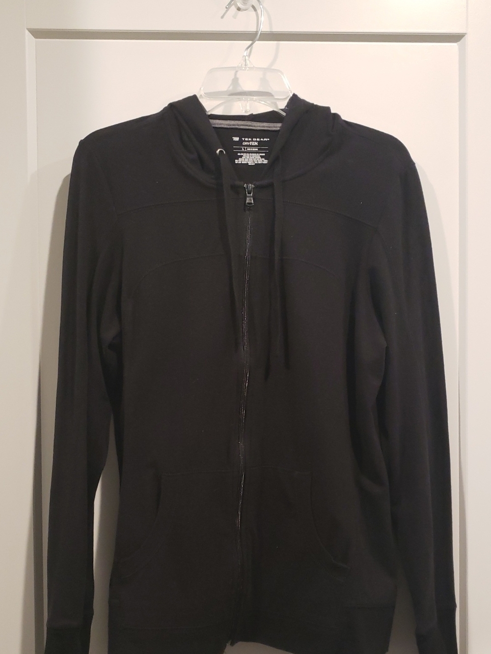 Tek Gear Black Full-Zip Hoodie Jacket for Women